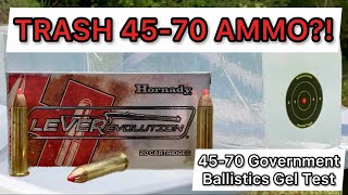 45-70 Hornady LeverEvolution 325 grain FTX LONG RANGE LEVER ACTION AMMO Review \u0026 Ballistics Gel Test