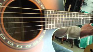 Emma-Music : Test guitare électro-acoustique Washburn WD7 Antique Burst