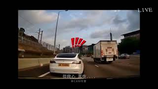 車CAM直擊 - 點解！！點解TESLA連車尾燈都見唔到？？