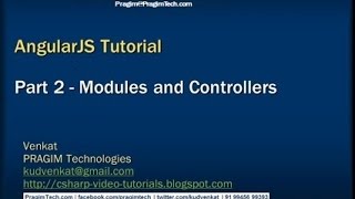 AngularJs Tutorial Part-2 Module and Controller