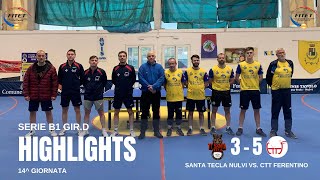 Serie B1 Gir.D: Santa Tecla Nulvi vs. CTT Ferentino 3-5