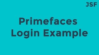 JSF-JPA-Primefaces Login Example