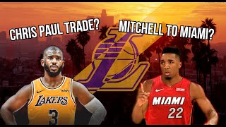 Donovan Mitchell Miami Heat Trade? Chris Paul Lakers Trade? Lakers Bench Danny Green? Lakers Rumors