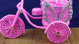 Innovative DIY Organizer Ideas For Home Decoration - Woolen art and craft - Best out of waste