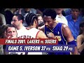 NBA Finals 2001 Sixers vs Lakers Game 5 Full Highlights Iverson 37 pts, Shaq 29 pts