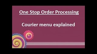 Courier Menu Explained