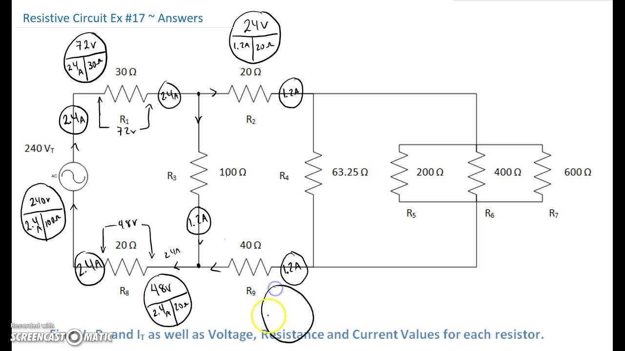 How To Solve A Series Parallel Combination Circuit