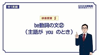 【中１　英語】　be動詞の意味と使い方(you)　（９分）