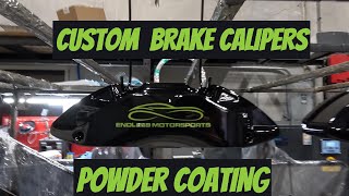 how to achieve perfect powder coating results! C8 corvette calipers powder coated,NO STICKER METHOD!