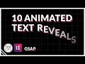 10 Animated Text Reveals Elementor & GSAP Tutorial - Template Available