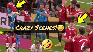 The Butcher!😲Lisandro Martinez Insane Reactions with Teammates at Full Time🔥De Gea,Maguire,Dalot