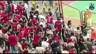 مكافأة حسام حسن لمشجع من جمهور الأهلي في مباراة المصري 🦅