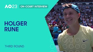 Holger Rune On-Court Interview | Australian Open 2023 Third Round