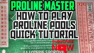 HOW TO PLAY PROLINE POOLS OLG CANADA  2020 #sportsbetting #Lottery #howtoplay #PROLINE