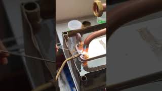 Plate heat exchanger welding, stainless steel welding with cooper pipe