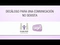 Decálogo para una comunicación no sexista