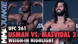 Kamaru Usman vs. Jorge Masvidal weigh-in highlight | UFC 261