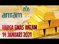 Harga Emas Antam Hari ini 14 Januari 2021, Investasi Emas