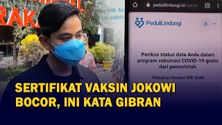 Walkot Solo Gibran Komentari Soal Bocornya Data Vaksin Presiden Jokowi