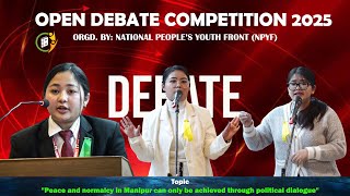 Open Debate Competition 2025 || Sangai Hall, Imphal Hotel || National People's Youth Front (NPYF)