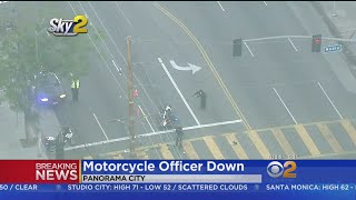 LAPD Motorcycle Officer Injured In Panorama City Crash