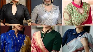 New blouse collar neck design 2024 | collar blouse designs for silk sarees