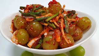 샤인머스켓포도김치 만드는 법! 탱글탱글한 청포도겉절이 | Shine Muscat Grape Kimchi #샤인머스켓포도김치