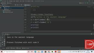#9 Python String Methods : index , rindex