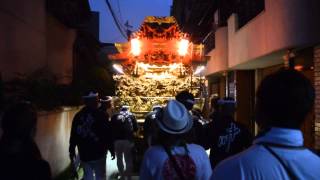 2015大阪市生野区清見原神社だんじり祭り　合祀・前夜祭　中川①（平成27年7月30日）