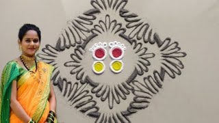 Rangoli 48 : Navratri | Diwali Special rangoli designs by Shilpa patil | Gharcool rangoli