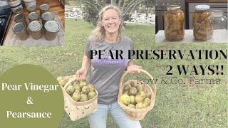 2 WAYS TO PRESERVE PEARS