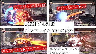 GGSTソル 対策 ガンフレイムからの流れ 6P置き