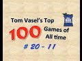 Tom Vasel's Top 100 Games of all Time: # 20 - # 11