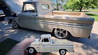 Working on my 1966 Chevy C10 truck. We are almost ready to apply Penetrol on it! It's looking good