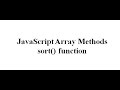 JavaScript Array Methods|sort() function|reverse() function in JavaScript