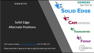 Alternate Position Assemblies in Solid Edge