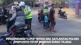 Lupa Bawa SIM, Polisi Jeneponto Tetap Berikan Surat Tilang