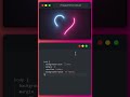 💖 Glowing Neon Heart Animation with HTML CSS JS