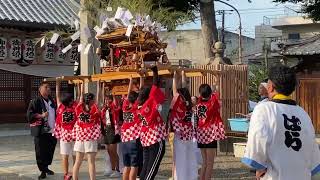 令和4年 2022年 澁川神社 夏祭り 安中ばら子ども会 地車 本宮 宮入り