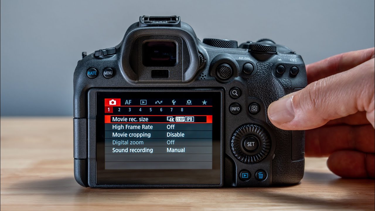 Canon R6 Mark II Video Settings - Full Menu Setup - YouTube