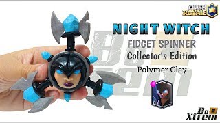 NIGHT WITCH SPINNER | Clash Royale | Polymer Clay Tutorial