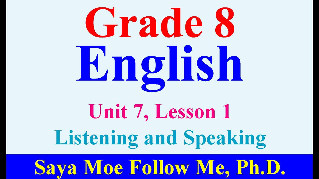Grade 8 English Unit 7 Lesson 1 Who S Calling Please Youtube