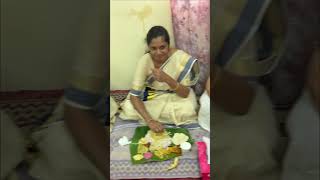 Kerala Traditional Sadya on Banana Leaf | Onam Sadya #onamspecial #shorts