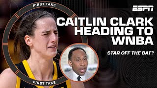 Stephen A. reacts to Caitlin Clark declaring for the WNBA Draft ⭐️ | First Take