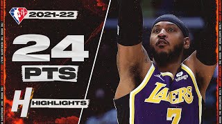 Carmelo Anthony 24 PTS 6 THREES Full Highlighs vs Cavaliers 🔥