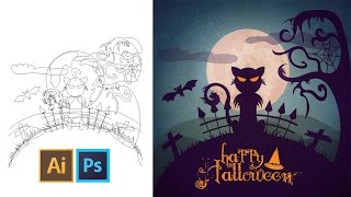 [TUTO] CRÉER UN DESSIN VECTORIEL POUR HALLOWEEN AVEC ILLUSTRATOR