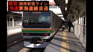 E231系湘南新宿ライン特別快速小田原行き｜高崎→倉賀野左側車窓＆車内放送