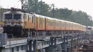 Tejas Express accelerates fast over the Vaigai River, Madurai  [4K]