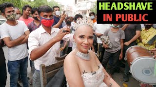 English bride headshave | Head shave women India 2021 | Mundan ceremony vlog | Indian new barbershop