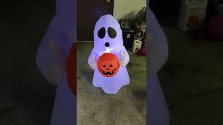 New Gemmy 3.5ft inflatabl ghost with pumpkin